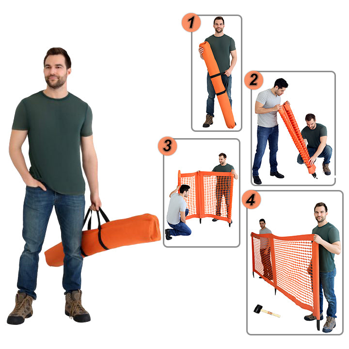 Orange Mesh Kit Fencing