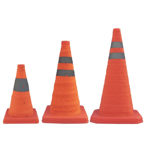 Collapsible Traffic Cones with Flashing Light 