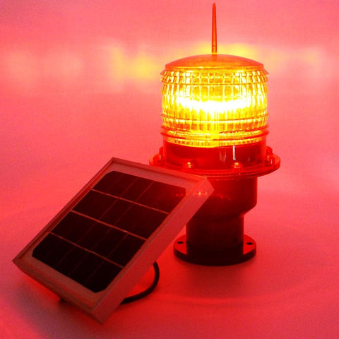 Solar Warning Light for Telecom Tower|Marine|Aviation|Construction