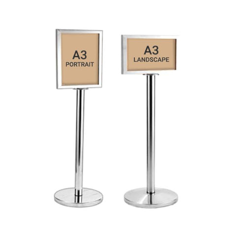 Stainless Steel Signage Board Sign Stand