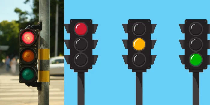 Traffic Light Colors - Red, Yellow and Green Traffic Lights