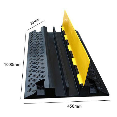 Heavy Duty 2-Channel Rubber Cable Protector Hose Ramp – JACKWIN-Traffic ...