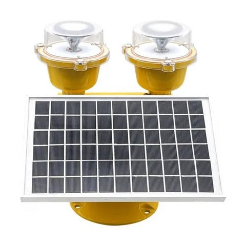 Dual Solar Powered Obstruction Warning Light