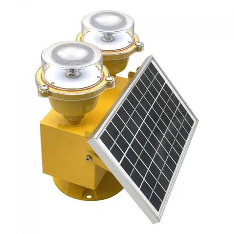 Dual Solar Powered Obstruction Warning Light