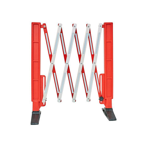 Red-White-Expandable-Safety-Barrier