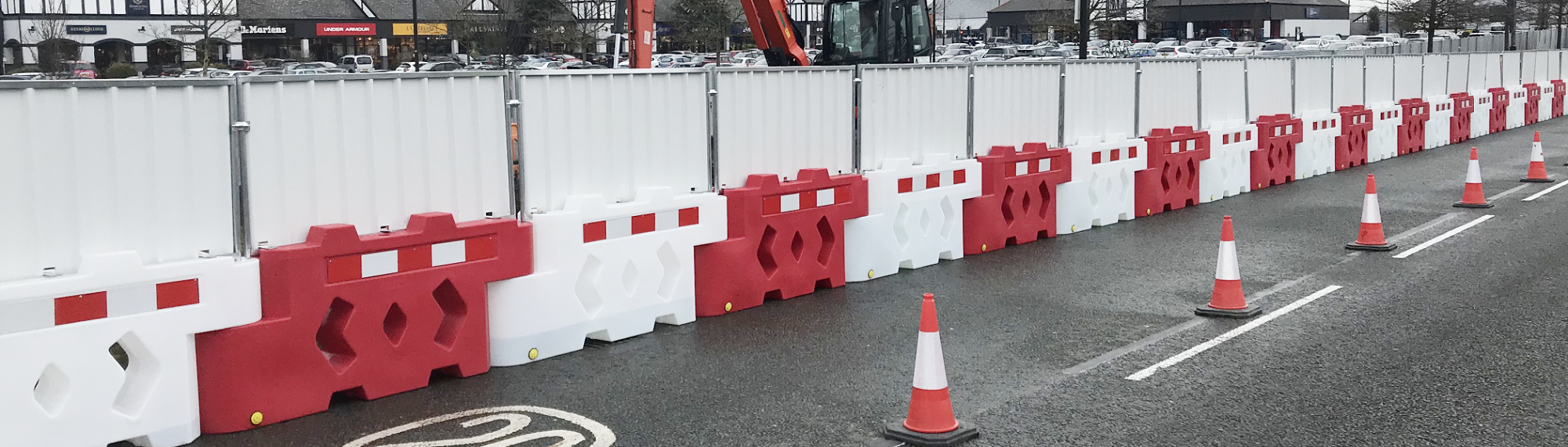 plastic water filled barrier